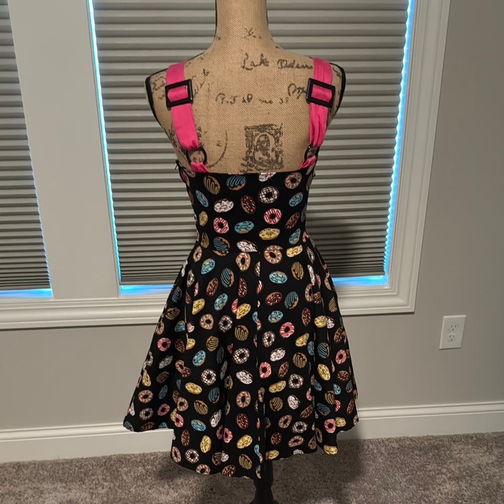 Pinup Couture Pink and Black Fit and Flare Sundress - Picture 3 of 4